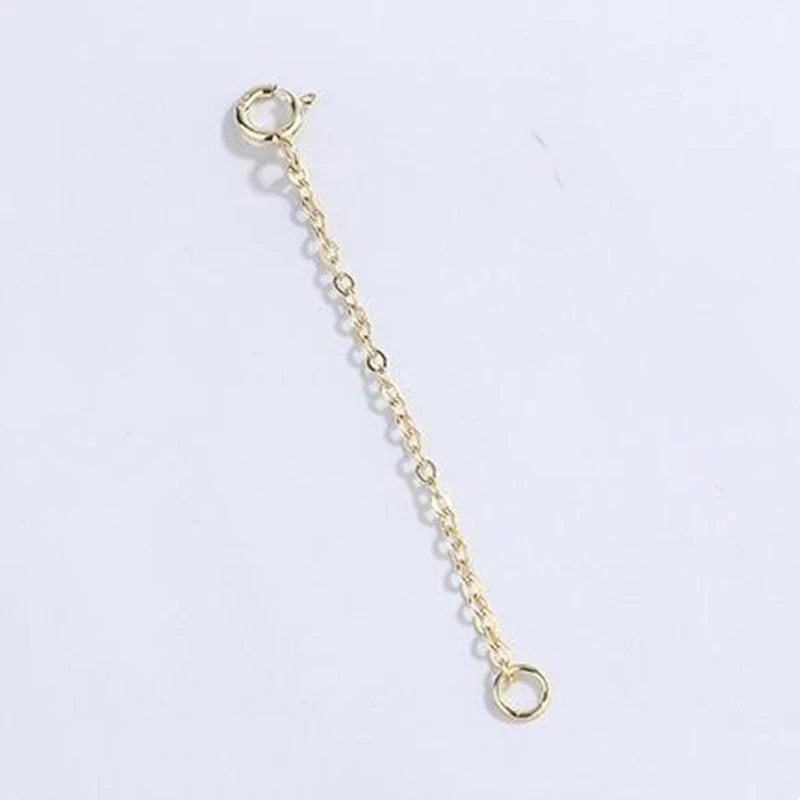 2pcs Real 925 Sterling Silver Necklace Extender Durable Anklet Extension for DIY Women Multiple Necklaces Jewelry Making Supply