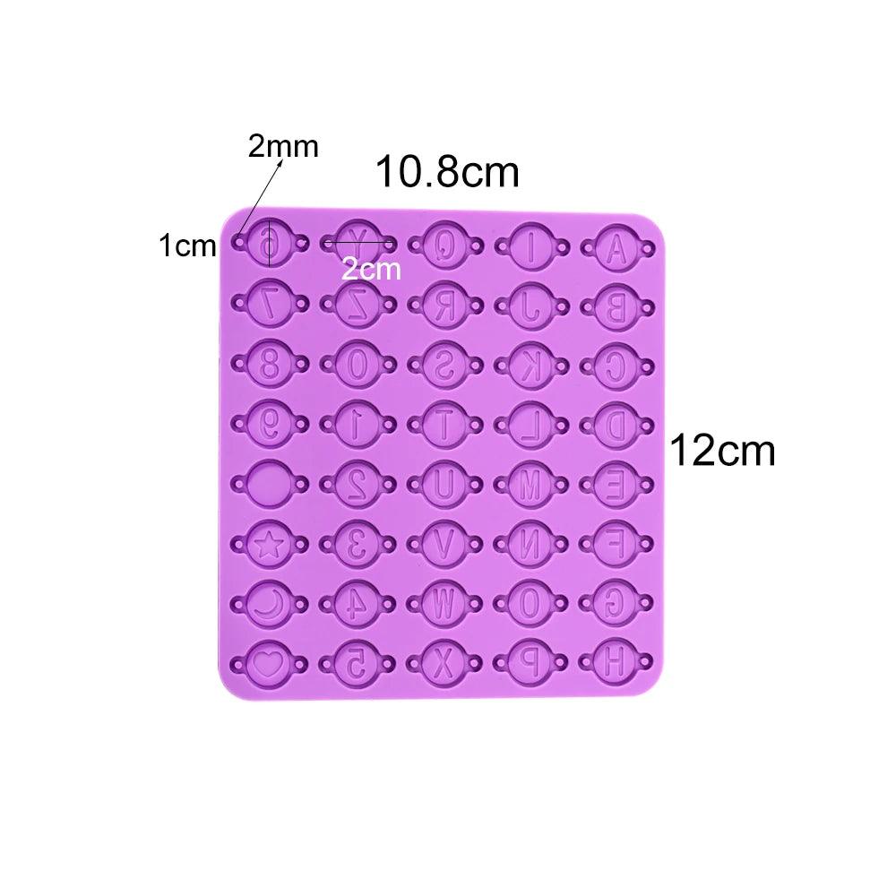 Letter Number Round Discs Silicone Mold Alphabet Bead Pendants For DIY Bracelet Resin Pendant Jewelry Making Accessories