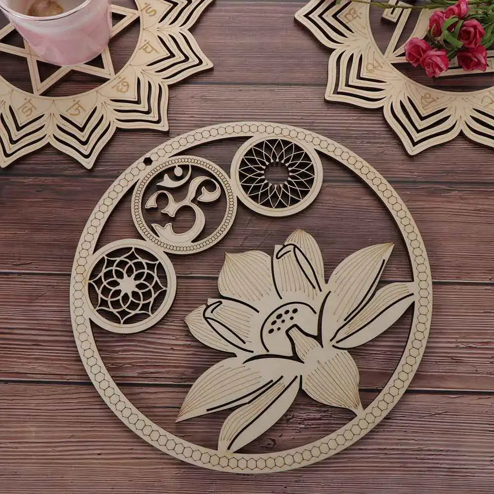 30cm Wooden Wall Sign Flower Of Life Shape Laser Cut Wood Wall Art Home Decor Craft Sacred Meditation Energy Geometry Ornament