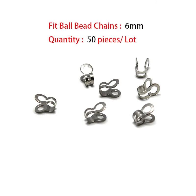 1.5 2.4 10 mm Stainless Steel Ball Bead Chains & Connector Bulk Chains for Jewelry Making Fit DIY Necklace Keychain Accessories