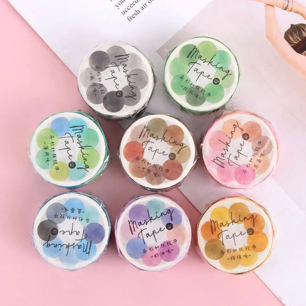 100Pcs Journal Photo Decor Scrapbooking Sticker Sticky Paper Masking Tape Fruit Tape Shaped Washi Tape Cross Stitch Accessories