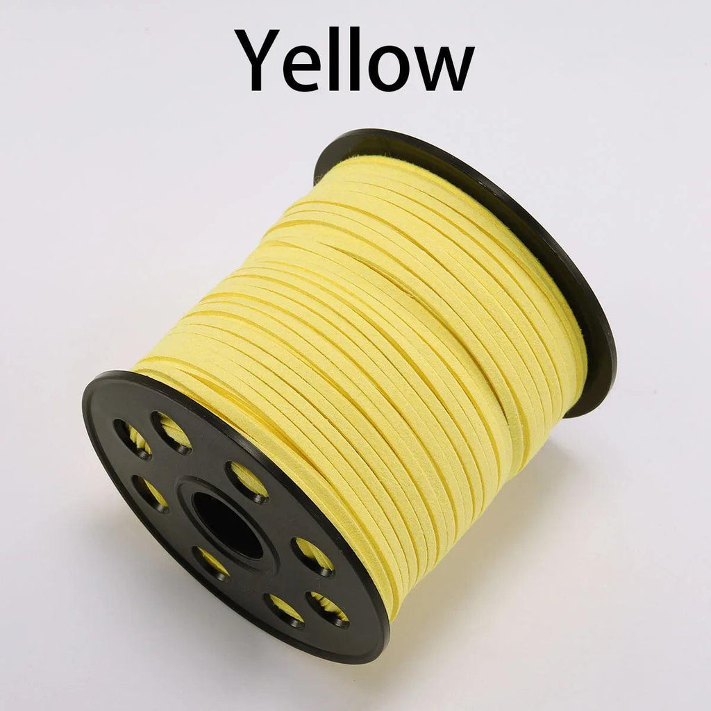 5/10/20m 2.5mm Flat Faux Suede Braided Cord Velvet Leather Rope Handmade Thread String for Jewelry Bracelet Necklace Keychain