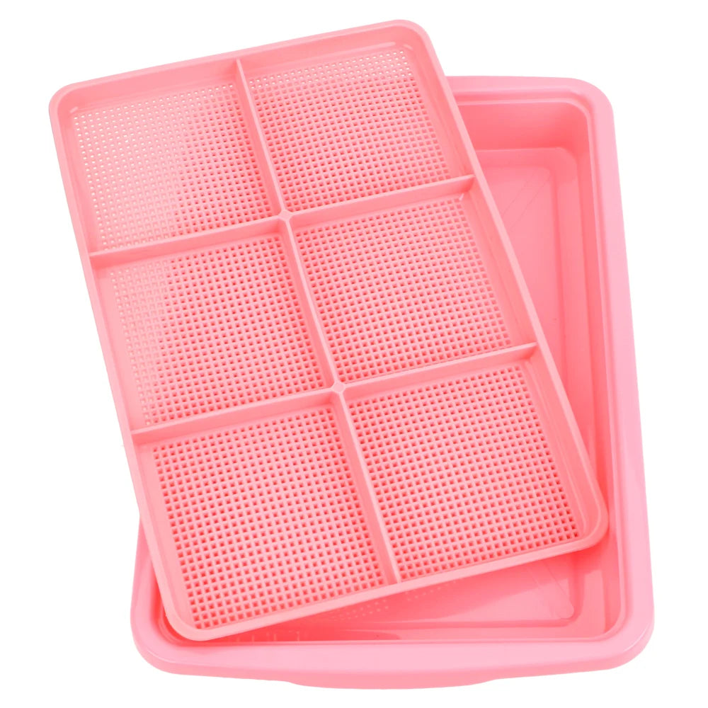 2 Layer Planting Dishes Plate Bean Sprouts Seedling Box Growing Seedlings Nursery Pots Tray Horticultural Hydroponic System