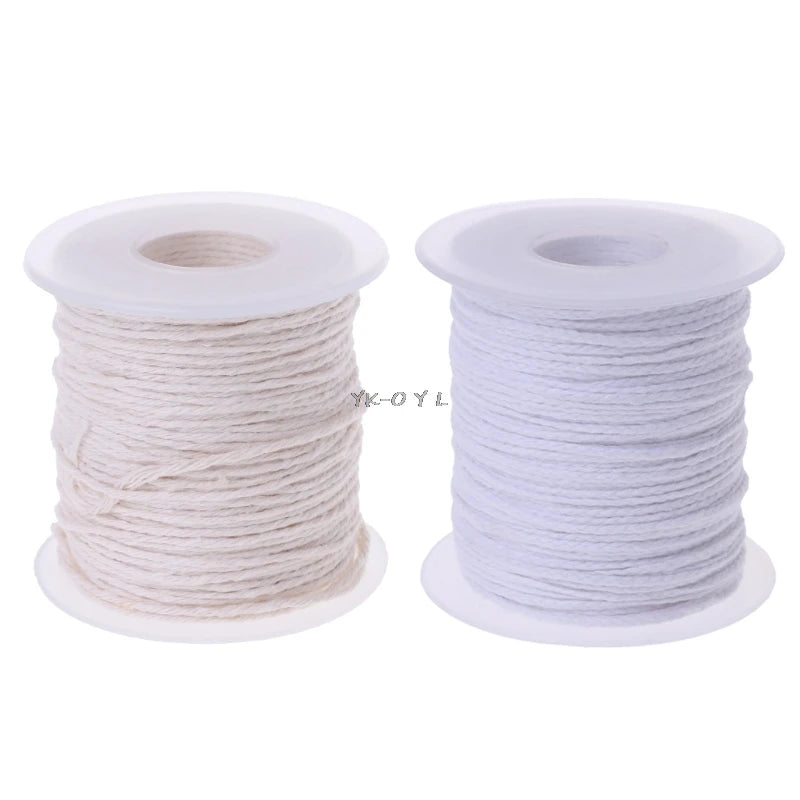 Cotton Braid Candle Wick Natural Cotton No Smoke Candle Wick Supplies for Family DIY Together Fun Candle Crafts Make