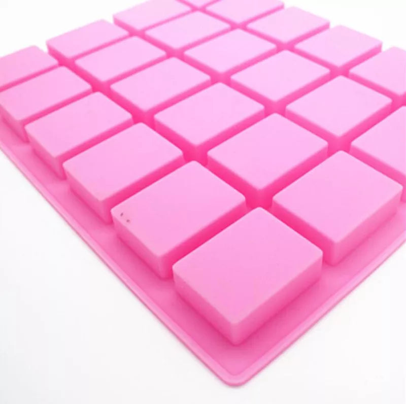 HOT Silicone Pudding Candy Mold 24 Cavity Square Silicone Soap Mold Handmade Candle Decorating Mould Soap Craft Supplies