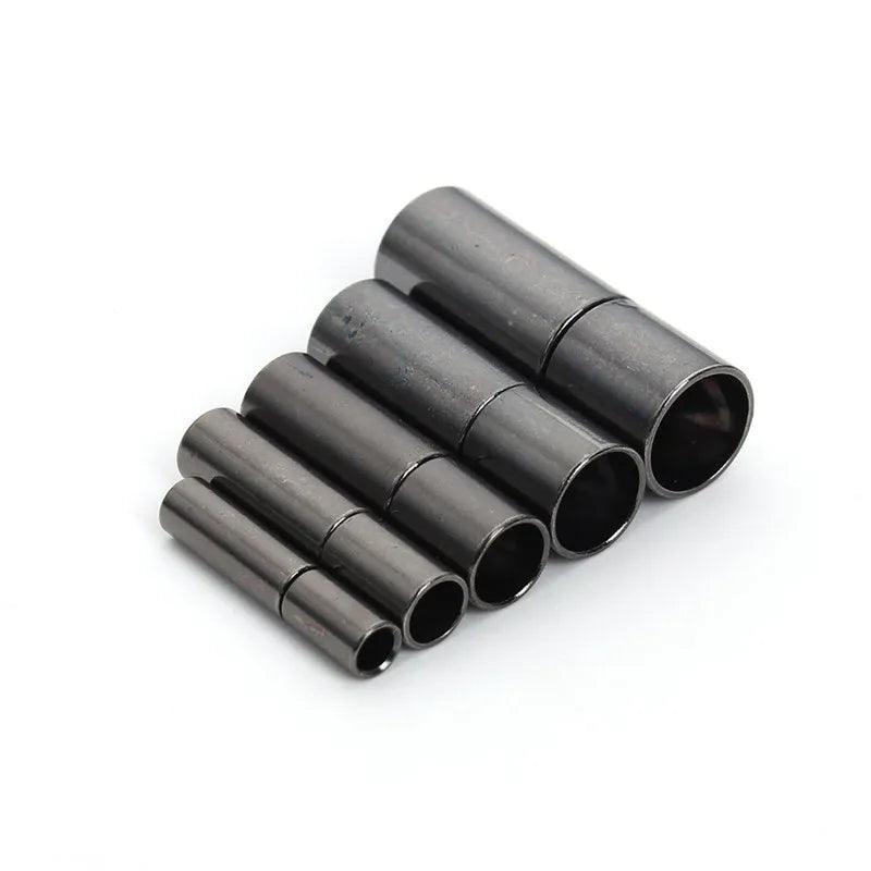 5Set 1.5 2 2.5 3 4 5 6mm Strong Barrel Leather Cord Ends Caps End Clasps Fasteners For DIY Bracelet Jewelry Making Finding HK114