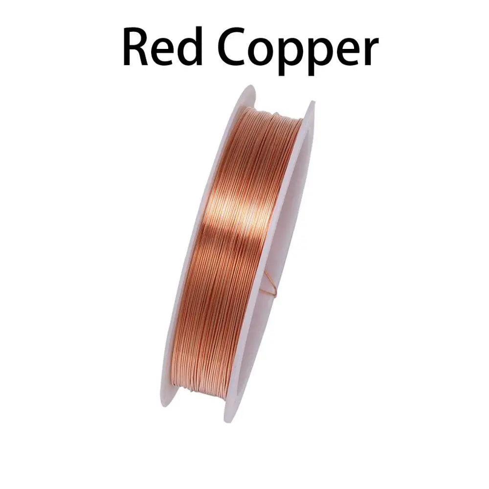 1 Roll 0.2/0.3/0.4/0.5/0.6/0.7/0.8/1mm Sturdy Copper Wire Beading Wire For Bracelet Necklace DIY Jewelry Making Accessories
