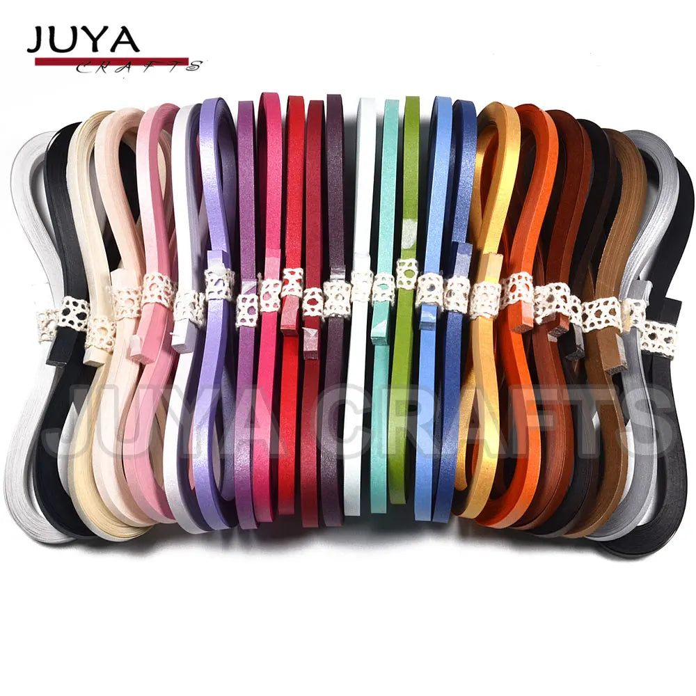 Juya Metallic Paper Quilling Set 2/3/5/7/10mm Width Available, 355mm Length, 40strips/pack, 24 Colors could choose