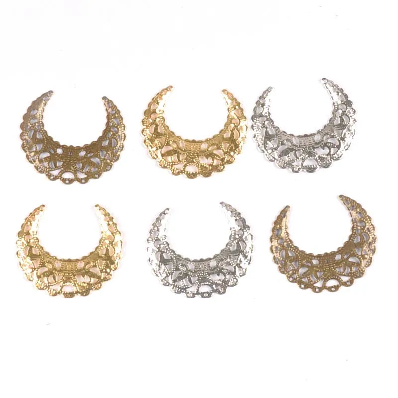 20pcs mix Moon Filigree Wraps Connectors Metal Crafts Gift Decoration DIY Findings Scrapbooking craft ykl0740