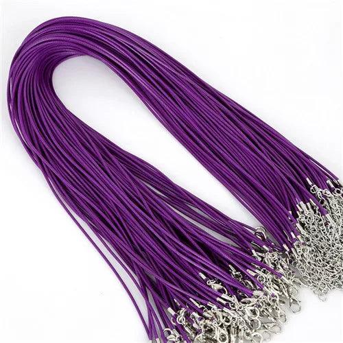 10 Pcs/lot Faux Leather Chains Bracelet Choker Necklace With Lobster Clasp DIY Jewelry Making Findings String Cord 1.5 mm