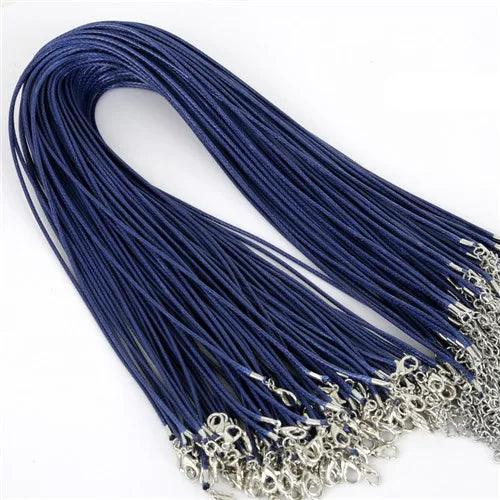 10 Pcs/lot Faux Leather Chains Bracelet Choker Necklace With Lobster Clasp DIY Jewelry Making Findings String Cord 1.5 mm