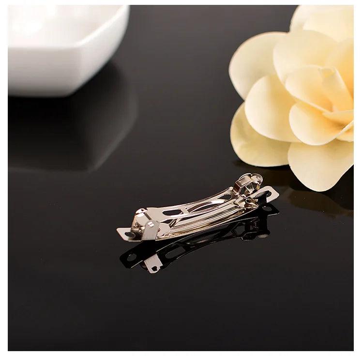 20pcs/lot Rhodium Color Metal French Barrettes Hair Clip 4cm 5cm 6cm 8cm 10cm DIY Hair Bow Clips for DIY Hair Jewelry Findings