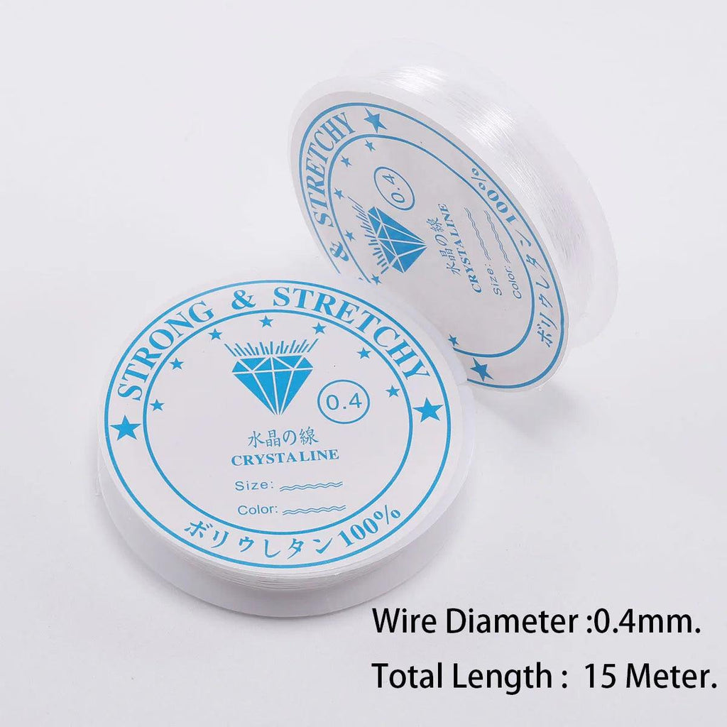 0.4/0.5/0.6/0.7/0.8/1mm Transparent Elastic Rope Round Crystal Line Rubber Cord For Jewelry Making Supplies DIY Beading Bracelet