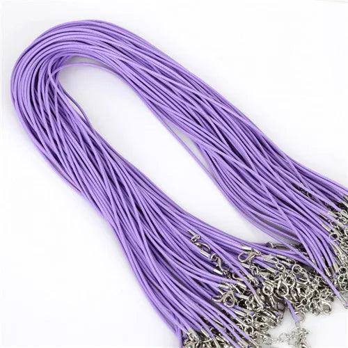 10 Pcs/lot Faux Leather Chains Bracelet Choker Necklace With Lobster Clasp DIY Jewelry Making Findings String Cord 1.5 mm