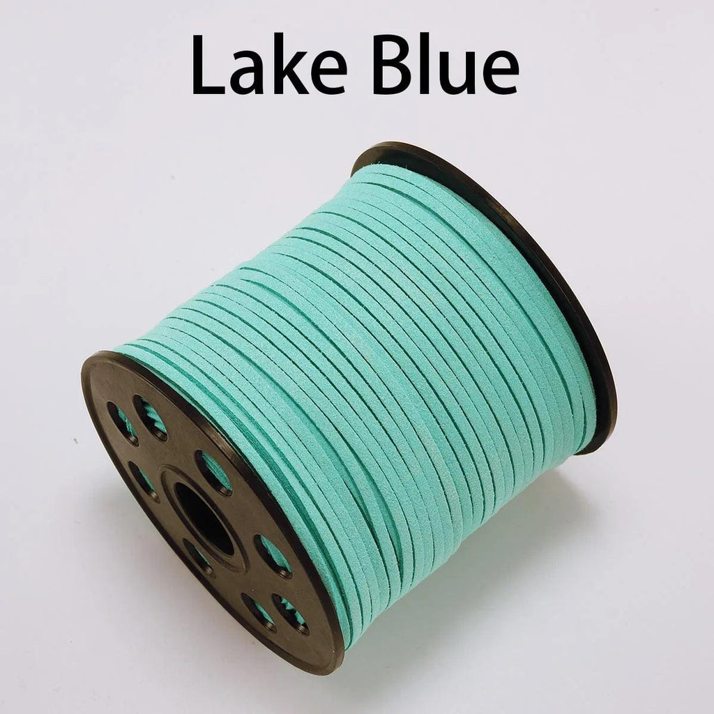 5/10/20m 2.5mm Flat Faux Suede Braided Cord Velvet Leather Rope Handmade Thread String for Jewelry Bracelet Necklace Keychain