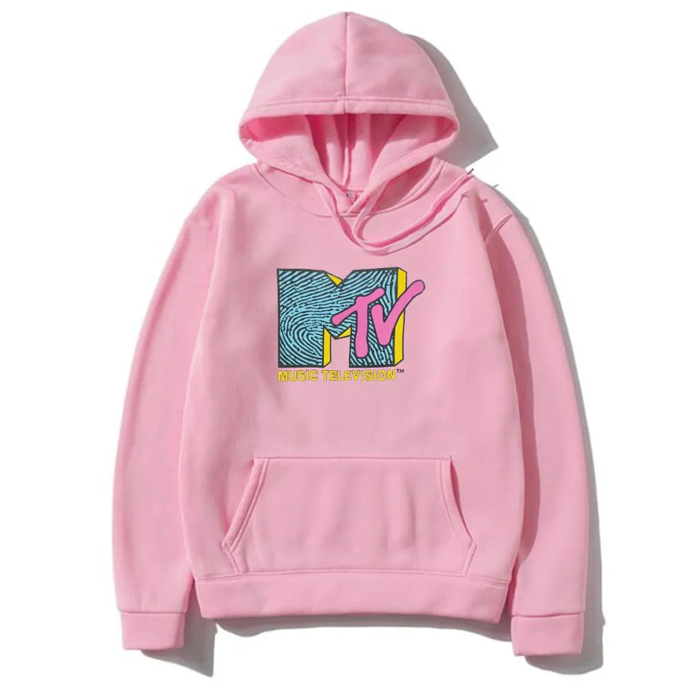 Mtv Music Television Hoodie Men Women Fashion Retro Rock Hip Hop Tv Hoodies Heather Grey Fashion Sweatshirt Unisex Streetwear