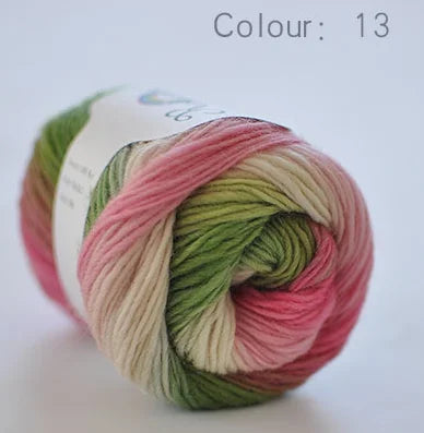 100 Percent Wool Yarn Rainbow Color for Hand Knitting and Crochet Plush Thickness DIY Soft Scarf Shawl and Sweater