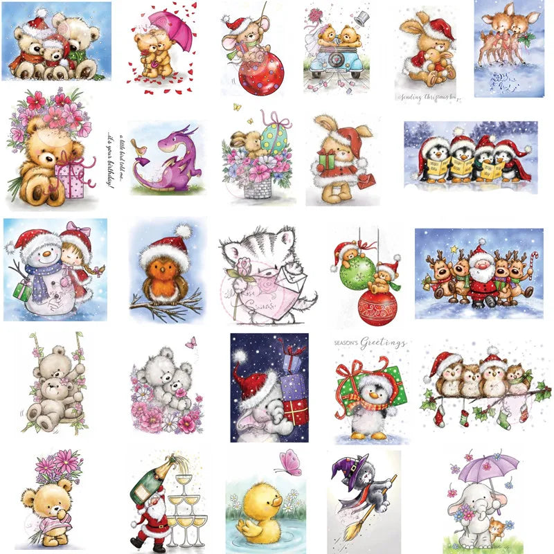 Christmas animals Transparent Klar Silikon Stempel/Dichtung für DIY scrapbooking/foto album Dekorative klare stempel blätter Bea