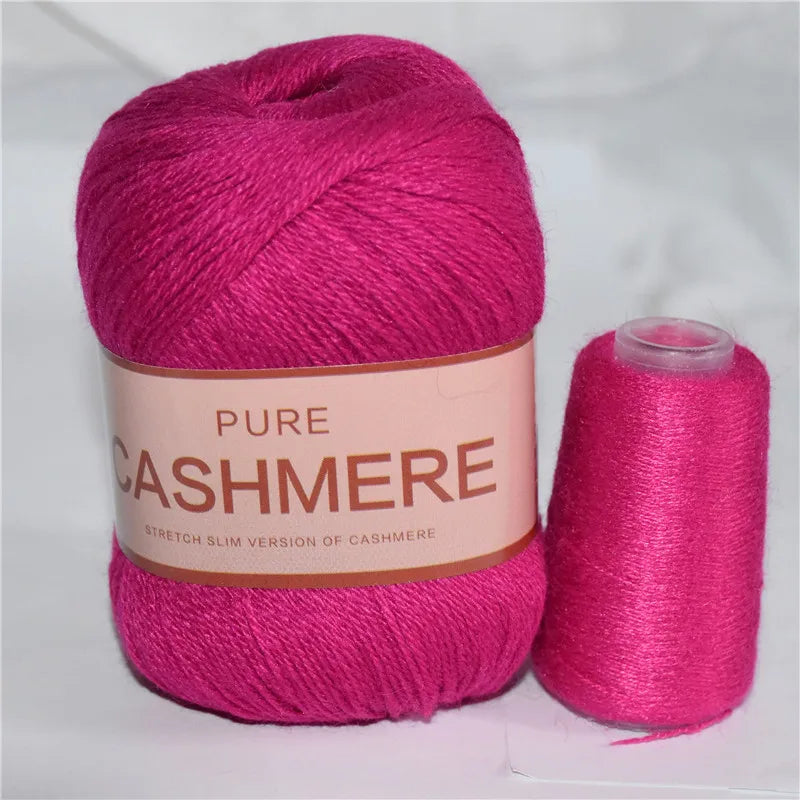 Pure Mongolian Cashmere Yarn for Crocheting 3-Ply Worsted Warm Soft Weaving Fuzzy Knitting Thread Pack of 5
