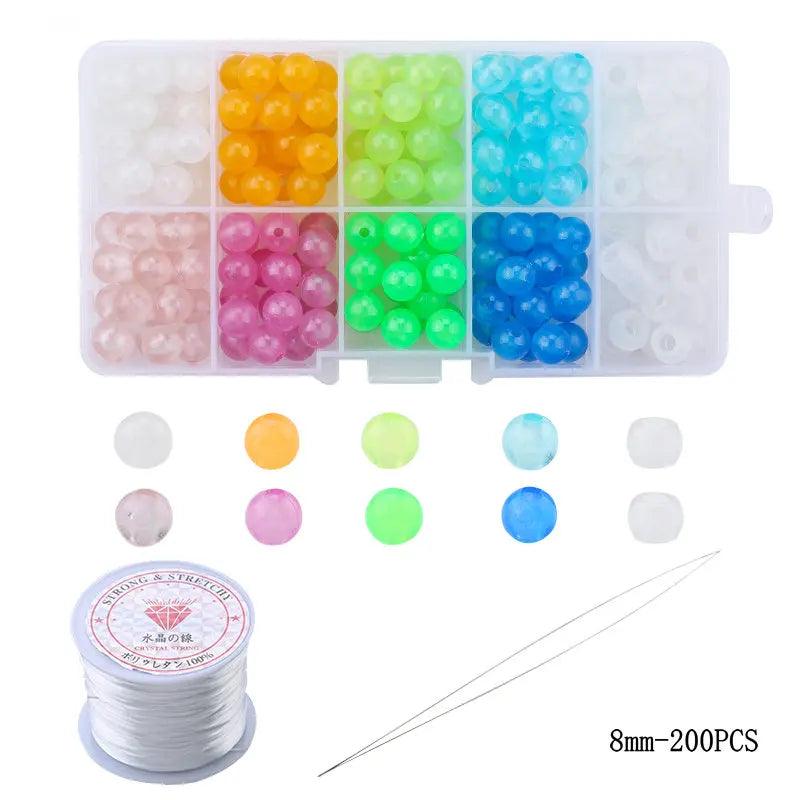 6-12mm mixed Acrylic Luminous Beads Fishing Loose Beads Glow In The Dark Beads For Children Jewelry Making Necklace Bracelet DIY