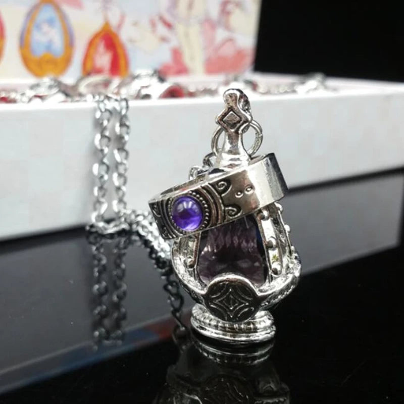 Anime Puella Magi Madoka Magica Soul Gem Necklace Crystal Pendant Ring Cosplay Costumes Lovers Jewelry Set Accessoies Prop