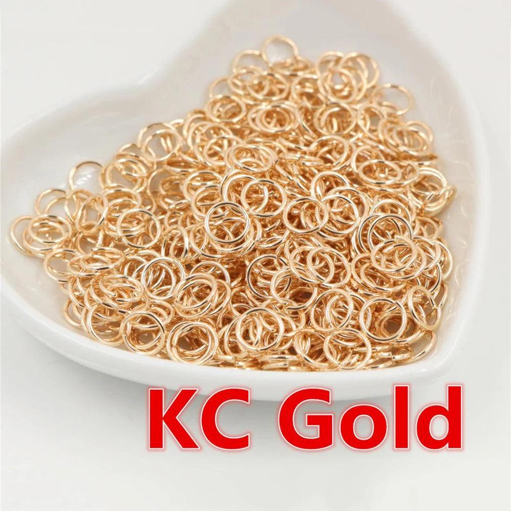 200pcs/Lot 3/4/5/6/7/8/10mm Metal DIY Jewelry Findings Open Single Loops Jump Rings & Split Ring for jewelry making