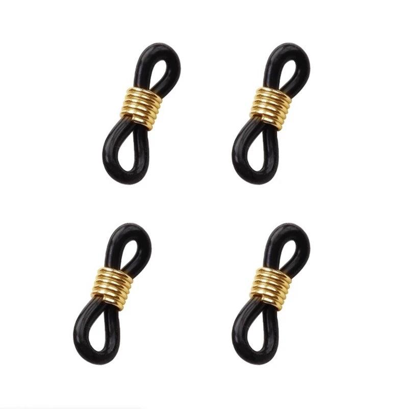 50pcs Eyeglass Chain Ends Adjustable Silicone Rubber Connectors For DIY Sunglasses Eye Glasses Holder Necklace Jewelry Making