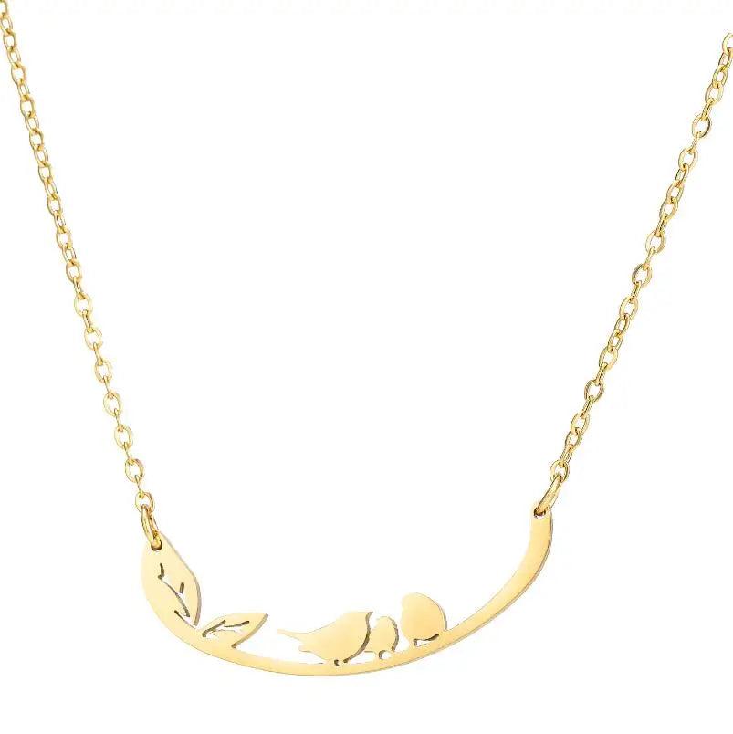SMJEL Wild Animal Necklace Stainless Steel Hummingbird Necklaces & Pendants Cute Eagle Phoenix Swallow Birds Necklace collares