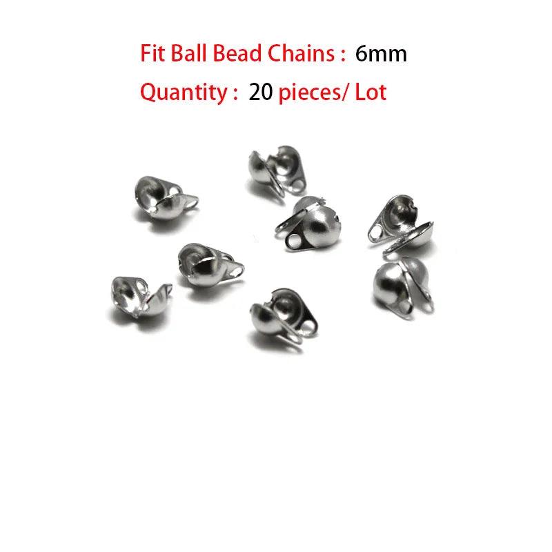 1.5 2.4 10 mm Stainless Steel Ball Bead Chains & Connector Bulk Chains for Jewelry Making Fit DIY Necklace Keychain Accessories