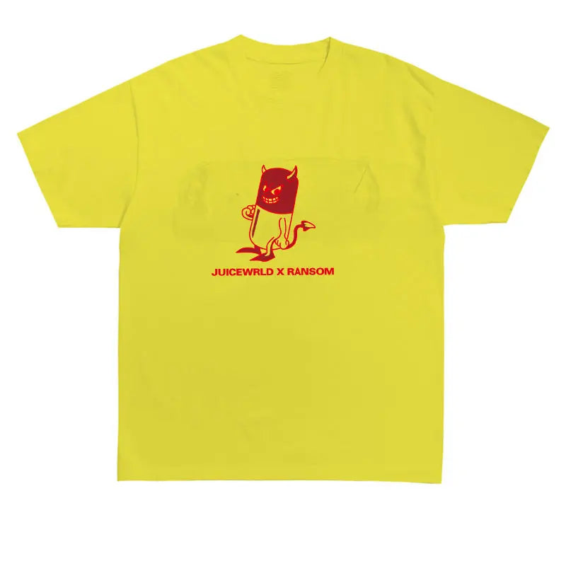 Fashion Juicewrld X Ransom T Shirt Men Women Cotton O-Neck T-Shirt Rapper Hip Hop Tee Shirts Juicewrld Brand Swag Tee Tops