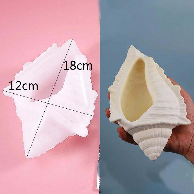 Cute Elephant Hedgehog Conch Geometric Modeling Concrete Cement Fleshy Flower Pot Silicone Mold Epoxy Resin Plaster Mould