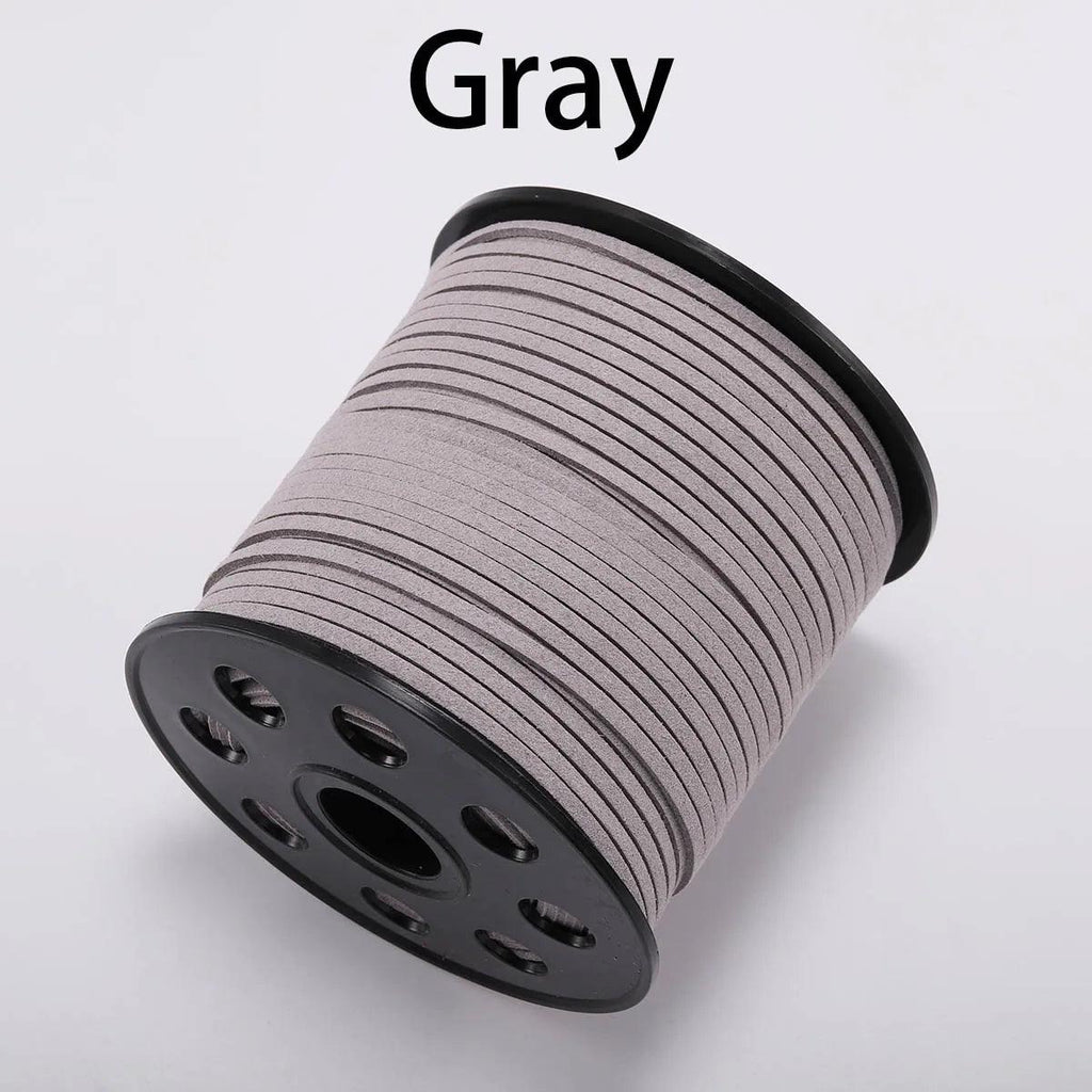5/10/20m 2.5mm Flat Faux Suede Braided Cord Velvet Leather Rope Handmade Thread String for Jewelry Bracelet Necklace Keychain