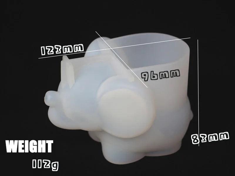 Cute Elephant Hedgehog Conch Geometric Modeling Concrete Cement Fleshy Flower Pot Silicone Mold Epoxy Resin Plaster Mould