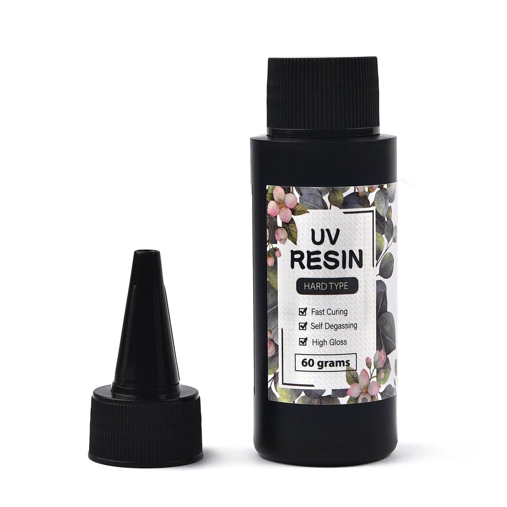 Hard UV Resin Glue Thin Clear Epoxy Resin UV Glue Ultraviolet Curing Quick-Drying UV Glue For Jewelry Crafts Making 10-100g