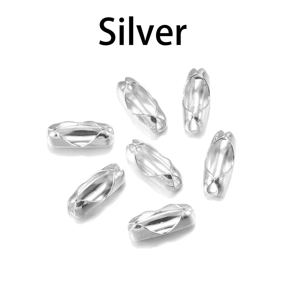 200pcs/lot Diameter 1.5/2/2.4/3.2 mm Ball Chain Connectors Clasps Connectors For DIY Jewelry Findings Making Supplie