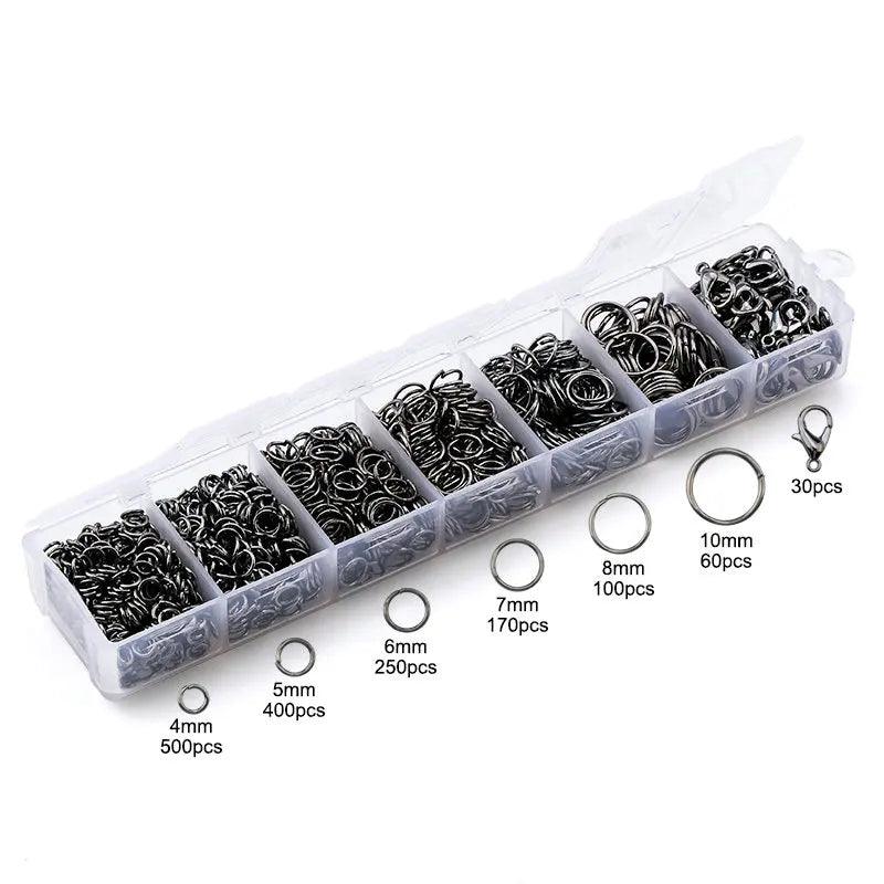 Jewelry Findings Kits With Open Jump Rings Lobster Clasps Hooks Pliers Tweezers for DIY Bracelet Necklace Making Handmade Craft