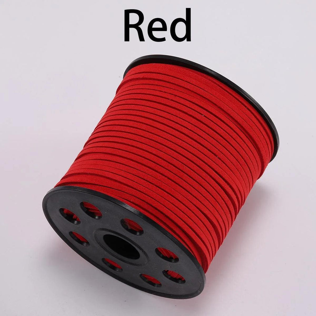 5/10/20m 2.5mm Flat Faux Suede Braided Cord Velvet Leather Rope Handmade Thread String for Jewelry Bracelet Necklace Keychain