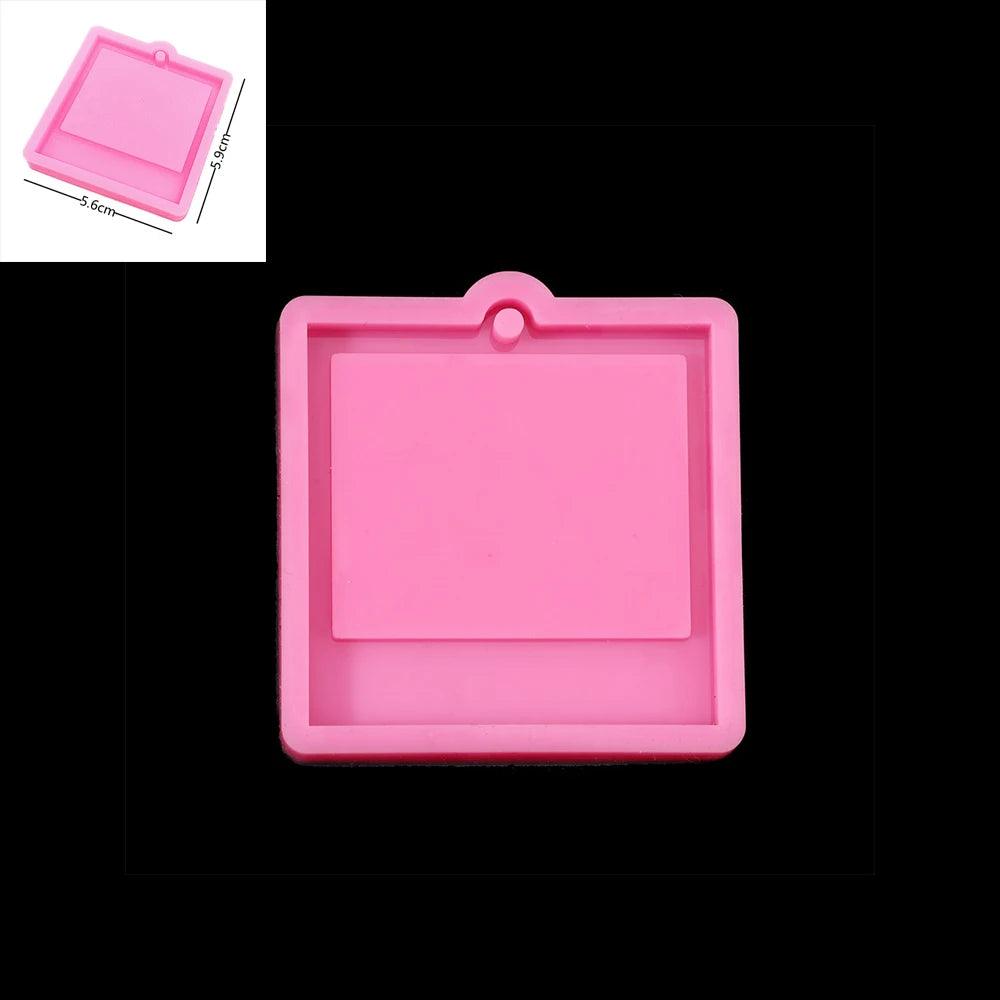 Photo Frame Epoxy Resin Mold Keychains Charms Pendant Silicone Mould For DIY Epoxy Resin Molds Crafts Jewelry Making Accessories