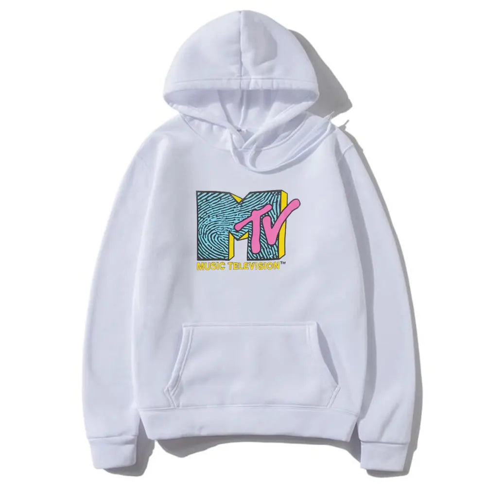 Mtv Music Television Hoodie Men Women Fashion Retro Rock Hip Hop Tv Hoodies Heather Grey Fashion Sweatshirt Unisex Streetwear