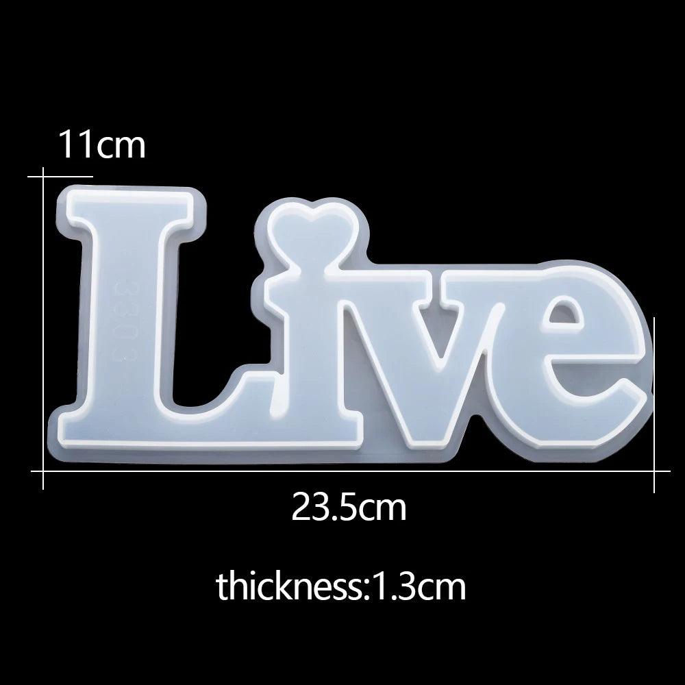 6 Style Silicone Mold English Letters Epoxy Resin Mould For DIY Resin Crafts Casting Molds Home Decoration Jewelry Making Tool