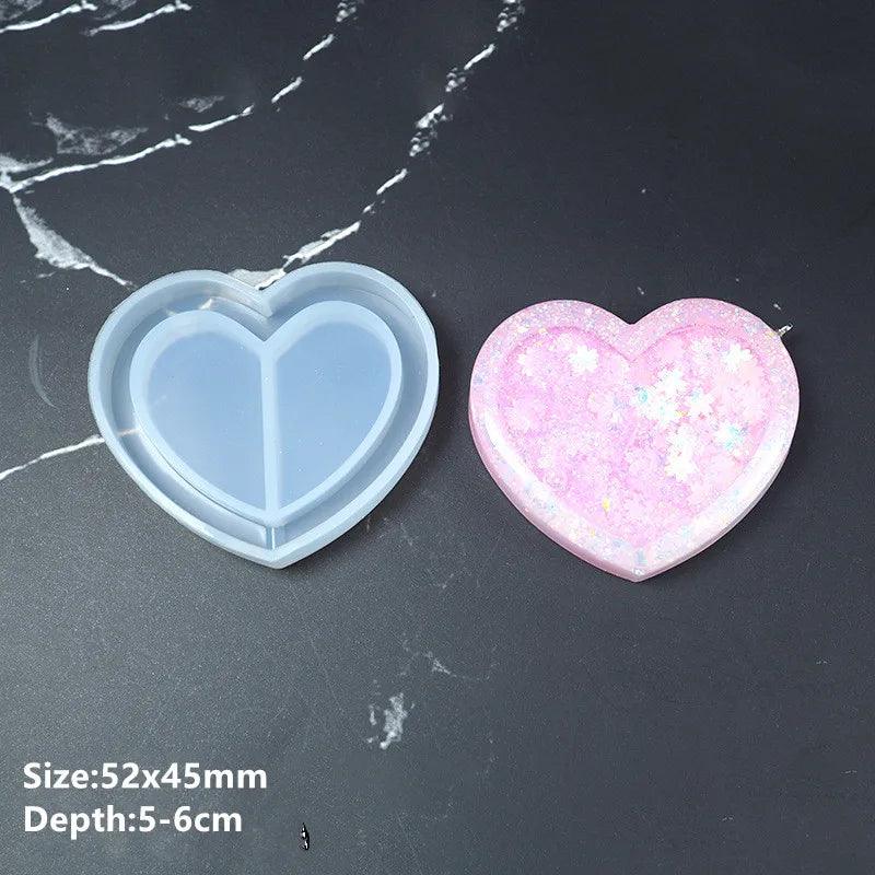 Hot Shaker Silicone Molds Epoxy Resin Bear Star Popsicle Shaker mold Key Chain Charms Shiny Mold DIY Jewelry Craft Tool