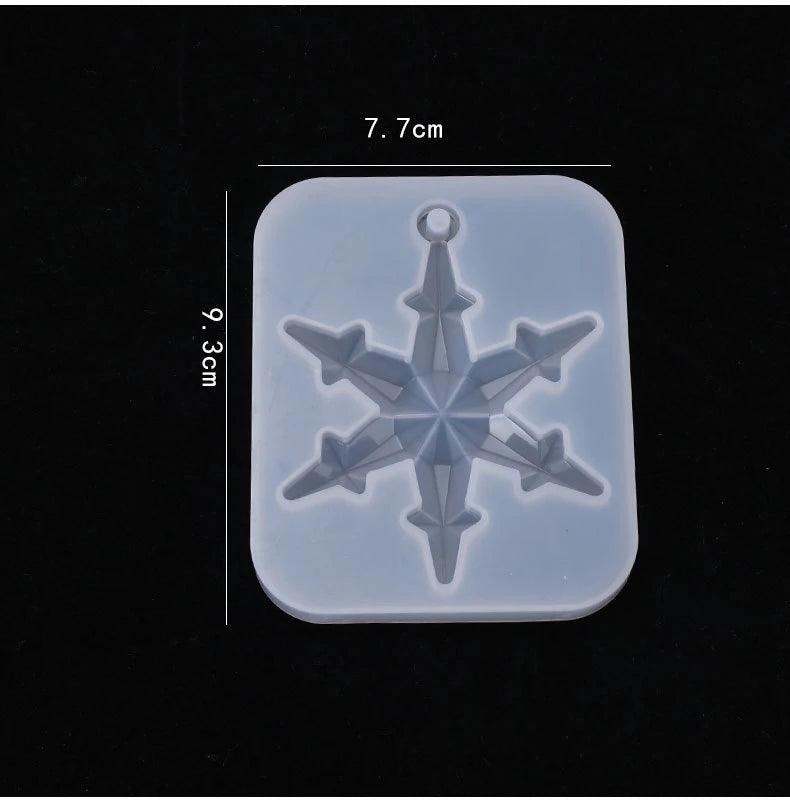 Snowflakes Shape UV Epoxy Silicon Mold For Earrings Pendant Keychain DIY Resin Mold Accessories Jewelry Making Crafts Xmas Decor