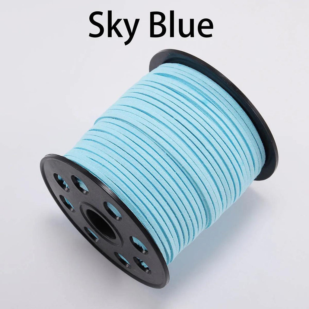 5/10/20m 2.5mm Flat Faux Suede Braided Cord Velvet Leather Rope Handmade Thread String for Jewelry Bracelet Necklace Keychain