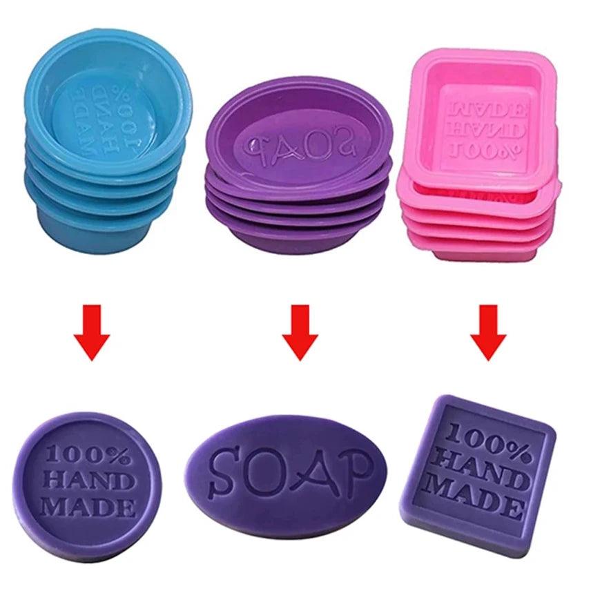 Round and Square Silicone Soap Mould Is Used to Make Soap Table Silicone Mold for 3d Molds for Soaps Bath Bomb Mould Making Kits