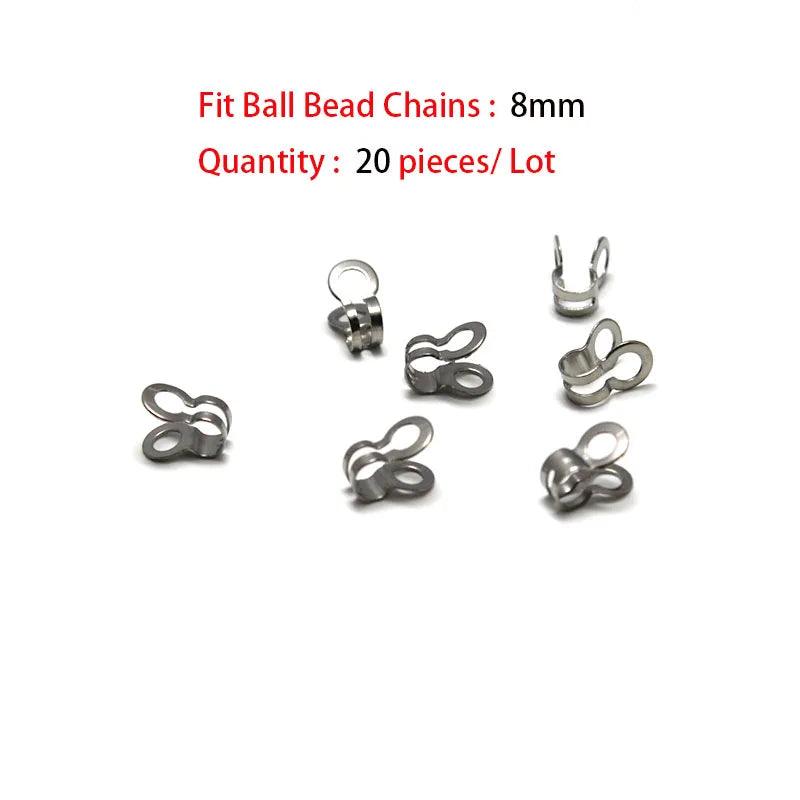 1.5 2.4 10 mm Stainless Steel Ball Bead Chains & Connector Bulk Chains for Jewelry Making Fit DIY Necklace Keychain Accessories