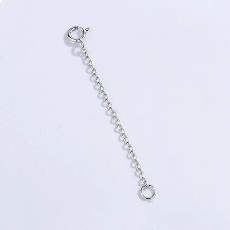 2pcs Real 925 Sterling Silver Necklace Extender Durable Anklet Extension for DIY Women Multiple Necklaces Jewelry Making Supply