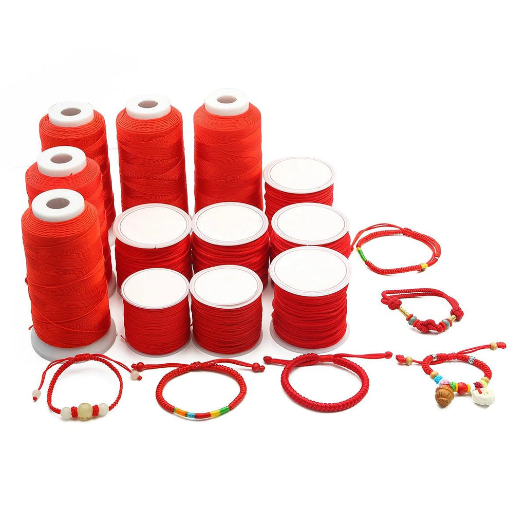 Red Nylon Cord Beading Thread Chinese Knot Macrame Cord Bracelet Braided Rope String For Jewelry Making DIY Craft Tassel Necklac