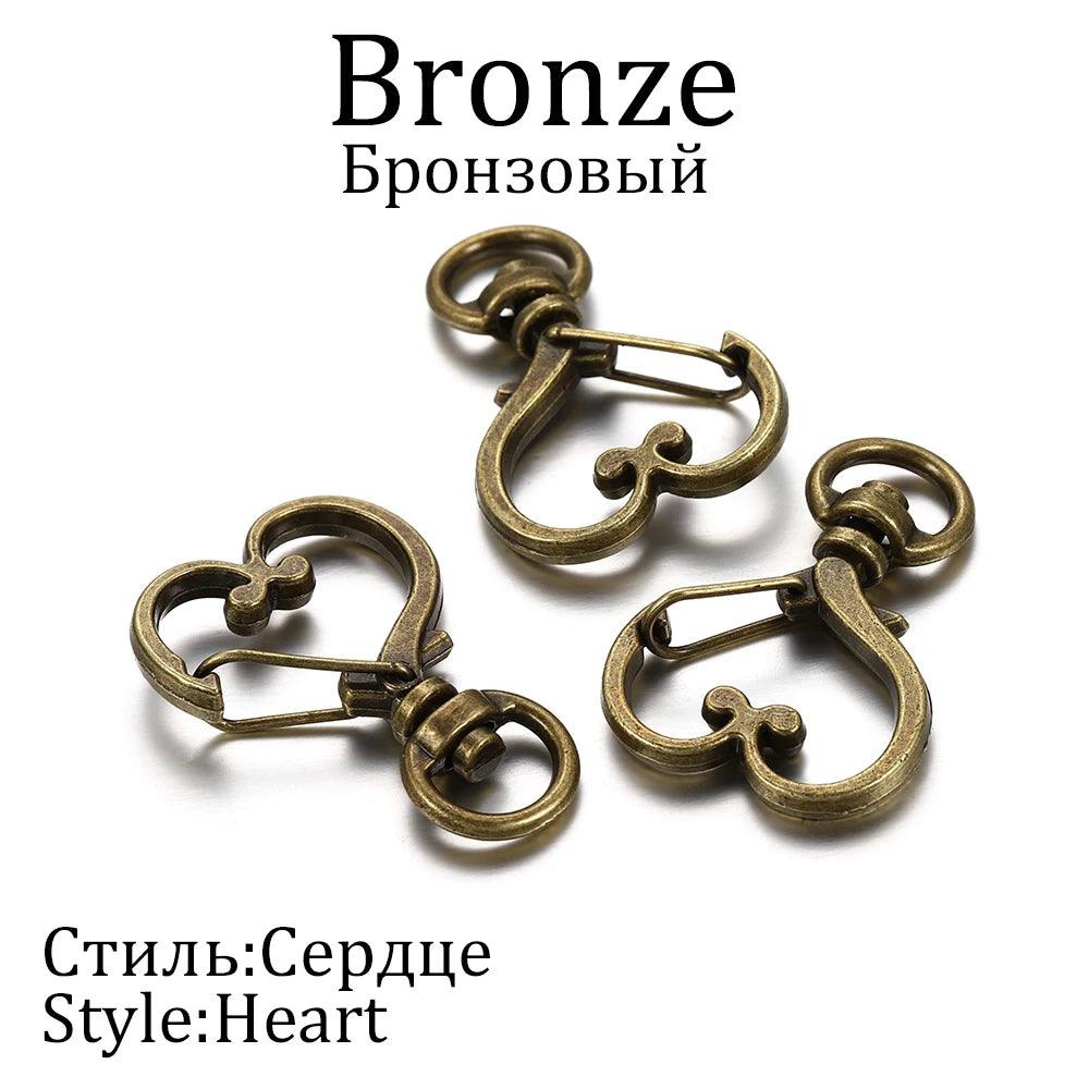 10pcs/lot Star Moon Heart Cat Dog Shell Dolphins Flowers Charms Lobster Clasps Hook For DIY Key Chain Jewelry Making Accessories