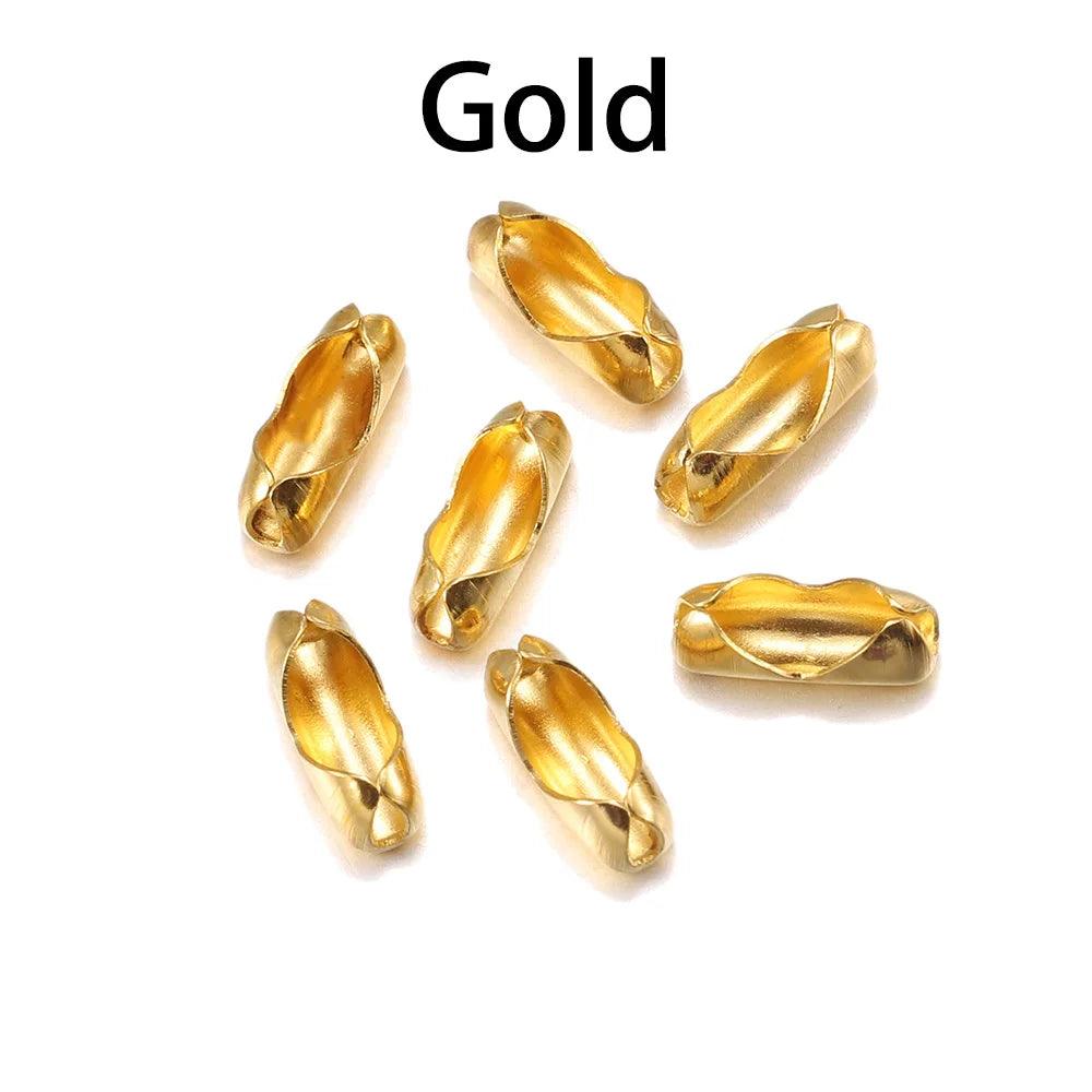 200pcs/lot Diameter 1.5/2/2.4/3.2 mm Ball Chain Connectors Clasps Connectors For DIY Jewelry Findings Making Supplie