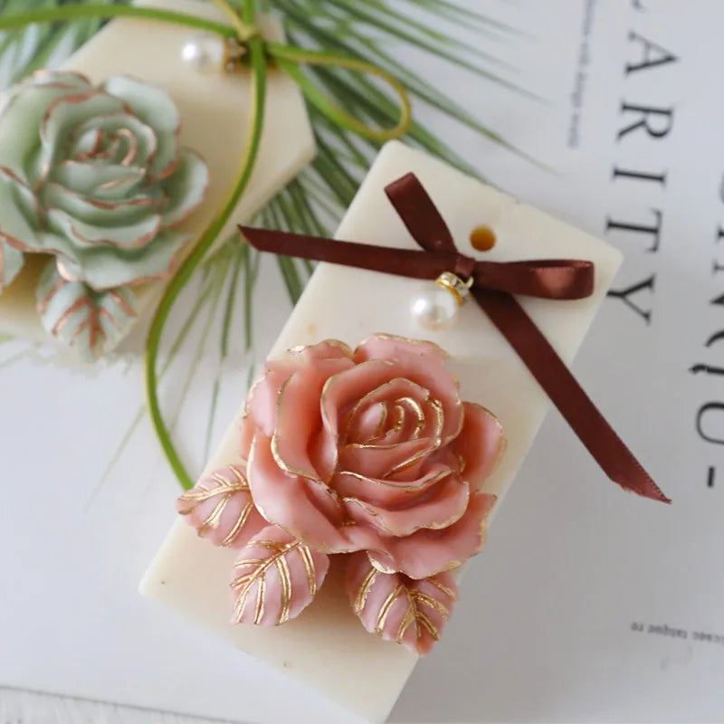 Rose Flower Soap Mold Handmade Soap Mold Mousse Cake Silicone Mold Cake Baking Tools Soap Molds For Soap Making